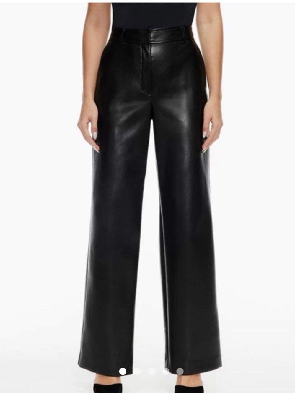 Aritzia BABATON Faux Leather Pants Woman’s 6 Black Soft Flexible